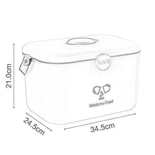 MYHZH Medicina Box, con Scomparti, cassetti e Portatile Maniglia/Blocco prescrizione Pillola Custodia da Viaggio/Family First Aid Kit/Drug dell'organizzatore di immagazzinaggio