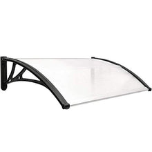 PrimeMatik - Pensilina 100x60cm in policarbonato per Porta o Finestra per Esterno Nero