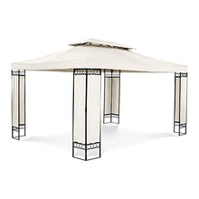 Uniprodo Gazebo da Giardino in Acciaio Pergola da Giardino Uni_PERGOLA_3X4BF (3 x 4 m, 160 g/m², Beige)