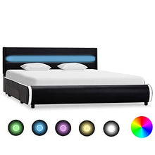 SKM Giroletto Nero con LED in Similpelle 120x200 cm (44.55kg)