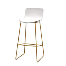 YS Sedia Sgabello da Bar Sedile Bar, Pub High Iron Art High Back Dining Pp Home Simple Fashion Creative Restaurant Cafe Leisure,Bianca,70 cm
