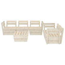 SKM Set Divani da Giardino su Pallet 6 pz in Legno Abete Impregnato (110.5kg)