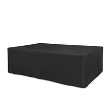 THJ - Set di mobili da giardino, impermeabile, resistente, in tessuto Oxford 210D, per set di cubi, mobili da giardino (nero, 156 x 156 x 65 cm)