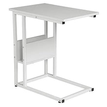 WOLTU Tavolino Laterale da Divano Piccolo Tavolo da caffè per Salotto in MDF e Ferro Colore Bianco TS79ws