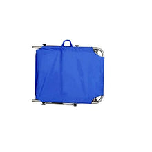 Mediawave Store - Lettino in Textilene con Schienale Regolabile Tubo di Diametro 18mm e Tettuccio Parasole, Lettino Richiudibile e Trasportabile, per Mare, Piscina, Arredo Giardino (Blu)