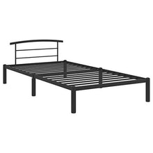 BIGTO - Struttura per letto in metallo e acciaio, per camera da letto, colore: grigio, 90 x 200 cm