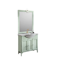 Bagno Italia Mobile Arredo Bagno Lilium da 85 cm con lavabo in ceramica decapè in 3 colori avorio, verde, celeste Mobili I