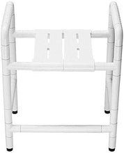 yunyu Sgabello da Bagno per Anziani, Sedile del Water Scorrevole con Maniglie, Sedia da Doccia in Acciaio Inossidabile, ausilio per la Mobilità del Bagno Antiscivolo, bianco-50X32X63CM