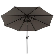 Outsunny Ombrellone da Giardino Φ300cm con Manovella e Inclinabile con Palo Smontabile, Metallo e Poliestere Grigio