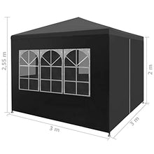 vidaXL Tendone per Feste 3x9 m Antracite Padiglione Gazebo Tenda Pergola Bersò