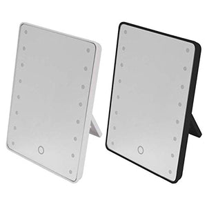 Specchio per Il Trucco, Specchio per Il Trucco di vanità Bianco, 16 Specchio per Il Trucco Illuminato a LED con Lampada Luminosa Touch Screen Portatile Specchio cosmetico Specchi per Tavolo da truc