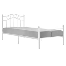 [en.casa] Letto Singolo Metallo 120x200 Bianco Letto per Ragazzi per Adulti