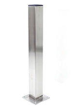 2 gambe da tavolo da 105 cm, in acciaio inox, quadrate, 8 x 8 cm