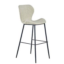 LLT Telaio pratica Sgabello da bar Sgabelli Black Metal e seduta in pelle | Sgabelli Sedie con poggiapiedi | I moderni Pianale da cucina Sedie sgabello, per Home Cafe Restaurant,bianca,65 cm