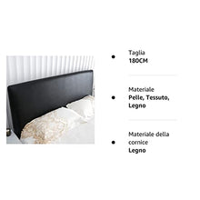 Copri Testata Letto Matrimoniale Ecopelle Nera/Bianco/Grigio, Fodera Per Testiera Decorazione Copri Testata Del Letto Testata Letto Copri Copertura Per Testiera Per Letto,B-180CM