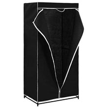 Tidyard Armadio con Cerniere,Guardaroba in tessuto2 pz Nero 75x50x160 cm