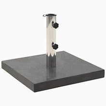 vidaXL Base per Parasole in Granito 30kg Quadrata Nera Sostegno Tenda Parasole
