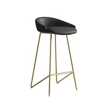 Sgabello da Bar in Metallo per Uso Domestico Sgabello Alto, Sgabello da Bar in Ferro in Stile Nordico con Cuscino in Spugna, con Cuscino Antiscivolo e Installazione Semplice Arancione, Nero