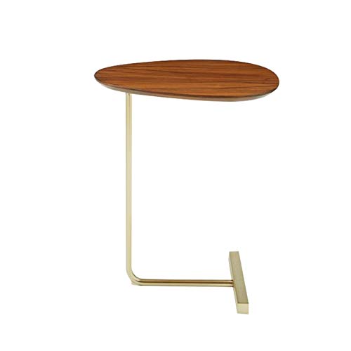 RKRLJX Computer Tavolino Regolabile Semplice Tavolo da Pranzo Ovale, Divano del Soggiorno tavolino da caffè, Comodino scrivania Portatile, scrivania, Bicolore Opzionale, 45x30x60CM (Color : Brown)