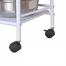 YIN YIN Carrello per Ripiani Carrello ripiano ， Scaffale in Metallo Moda indossabile Comodo Multi-Strato Mobile da Cucina Comodo Passeggino da Bagno, Bianco 2 Dimensioni Carrello a rulli
