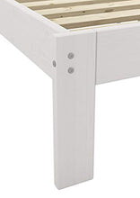 Erst-Holz Solido Elegante Letto Bianco in Pino massello 80x200 con doghe rigide 60.64-08W