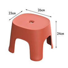 Sgabello x4, sgabello basso in plastica spessa, poggiapiedi (adulto e bambino), resistente all'usura, adatto per cucina, bagno, esterno, con tappetino antiscivolo/rosso / 26x23x24cm