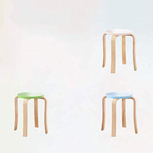 KANULAN Sgabelli Bar Semplice Moderna di Legno Solido Sgabello Creativo Colori Sgabello casa Curvo necessità di assemblare impilabile Moda Panca Tavolo da Pranzo Sgabello No (Color : Orange)