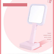 Specchio a LED con Luce di riempimento Specchio per Il Trucco Specchio per Il Trucco da Tavolo con Luce a Tre Toni Specchio di Bellezza con ingrandimento Specchio Portatile Portatile