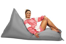 Chilly pilley Cuscino da giardino Milos, da sdraiarsi e sedersi, impermeabile, 100 x 200 cm, colore: grigio