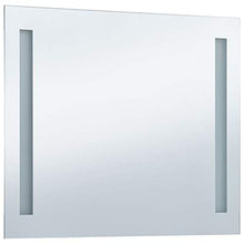 Tidyard Specchio da Parete Rettangolare a LED per Bagno 50x60 cm/80x60 cm/100x60 cm,Specchio a Muro Bagno,Specchio da Bagno,Specchio Bagno Parete,Specchio da Parete con Luce LED