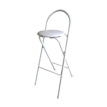 Sgabello da Bar -Sedia da Bar Pieghevole -sedie Pieghevoli da Esterno Giardino,con Schienale Coprisedile,Senza Braccioli, 60-75cm Counter Height,Casa Cucina Metal Lavoro Sgabelli Alti