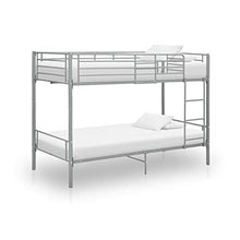 BIGTO - Struttura per letto a castello con struttura in metallo, per camera da letto, colore: grigio, 90 x 200 cm