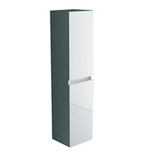 Bad1a - Armadietto da parete per bagno, con finitura lucida, modello Lugano H-150, colore: Bianco lucido