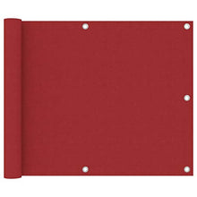 vidaXL Paravento da Balcone Rosso 75x500 cm in Tessuto Oxford