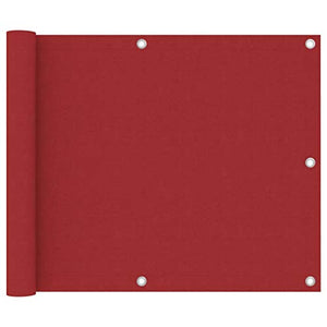 vidaXL Paravento da Balcone Rosso 75x500 cm in Tessuto Oxford