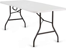 Nestling® Tavolo Pieghevole da Giardino Bianco Perfetto Come Tavolo da Campeggio, da Buffet, da Cucina | Tavolino Esterni Richiudibile a Valigetta con Maniglia | Heavy Duty Tavolo (Tavolo 1,8 m)