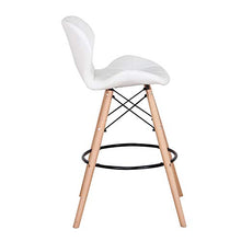 GrandCA HOME Seggiola da Bar Set di 2, Sedia da pranzo da cucina sgabello alto ,Sgabello da Bar Imbottito(Bianco)