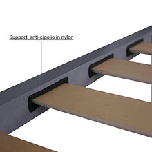 SomnusSana - Rete in Ferro con Piedi e Doghe in Legno cm140x190 H40 per materasso Francese