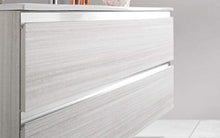 Mobile da bagno con lavabo - Componibile bagno 2 cassetti con maniglia a gola, lavabo e specchio con luce a Led cm. 80 x 46 x 51h. (STMB)