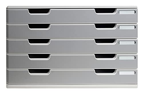 Exacompta 322041D Cassettiere, Grigio Chiaro/Granito, 35 x 57.6 x 32