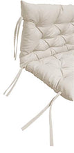 Cuscino trapuntato per panca dondolo altalena elegante e comodo per giardino terazza ampia scelta di colori e dimensioni (110x50x50, Crema)