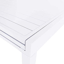 Milani Home s.r.l.s. Tavolo Rettangolare Allungabile in Alluminio da Esterno Giardino, per Ristorante Albergo di Design, Cm 135/270 X 90 X 75 H Colore Bianco