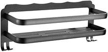 AINIYF Bagno Bagno Doccia Mensola Organizzatore Parete Punch Libero rettangolo di Alluminio dello Spazio 1 Livello Fence Drain, Nero