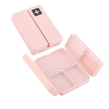 Oumefar Portapillole Magnetico Pieghevole per portapillole settimanale a Vite Organizer Settimanale per Pillole (Pink)