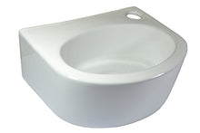 Piccolo lavabo in ceramica, montaggio a parete, da appendere, ovale, rettangolare, bianco, 43,5 x 30 cm