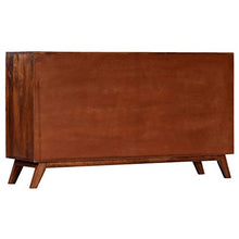 SKM Cassettiera Marrone 140x40x80 cm in Legno Massello di Mango