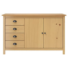 vidaXL Credenza Hill Madia Mobile Armadietto Armadio Mobiletto Alto Portaoggetti Cassa Cassapanca Marrone Miele 130x40x80 cm in Legno di Pino