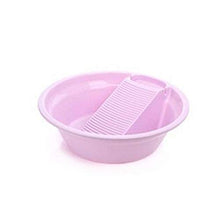 Plastica Washtub con Washboard ispessite Washtub per Il Lavaggio di Biancheria Intima del Bambino di plastica Lavabo, Verde