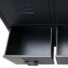 vidaXL Armadio in Metallo Stile Industriale 67x35x107cm Nero Schedario Ufficio