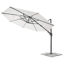 Danieli Ombrellone da Giardino Ø 350 cm | Inclinazione Laterale del Parasole e Struttura Grigio Antracite con Chiusura a Soffietto | Telo in Poliestere 200gr